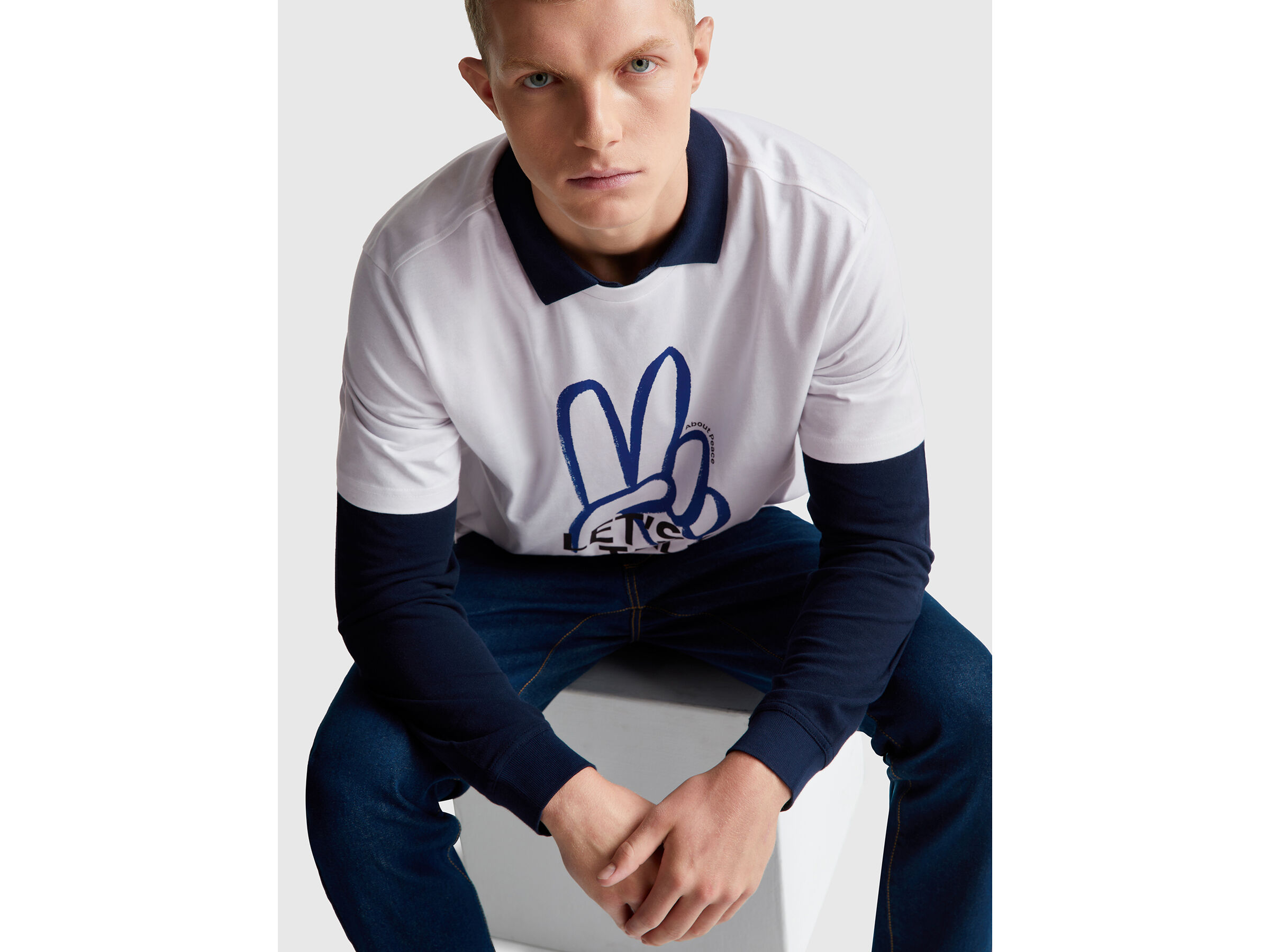 L/S POLO SHIRT Hombre image number 3